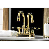 Duchess Double-Handle 3 Hole Deck Mount 4-Inch Centerset Bathroom Faucet with Brass Pop-Up