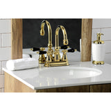 Duchess Double-Handle 3 Hole Deck Mount 4-Inch Centerset Bathroom Faucet with Brass Pop-Up