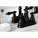 Duchess Double-Handle 3 Hole Deck Mount 4-Inch Centerset Bathroom Faucet with Brass Pop-Up