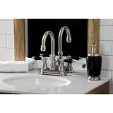 Duchess Double-Handle 3 Hole Deck Mount 4-Inch Centerset Bathroom Faucet with Brass Pop-Up