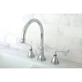 Silver Sage Two-Handle 3-Hole Deck Mount Widespread Kitchen Faucet