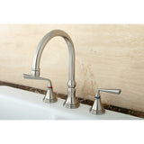 Silver Sage Two-Handle 3-Hole Deck Mount Widespread Kitchen Faucet