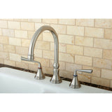 Silver Sage Two-Handle 3-Hole Deck Mount Widespread Kitchen Faucet