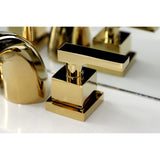 Executive Two-Handle 3-Hole Deck Mount Mini-Widespread Bathroom Faucet with Brass Pop-Up