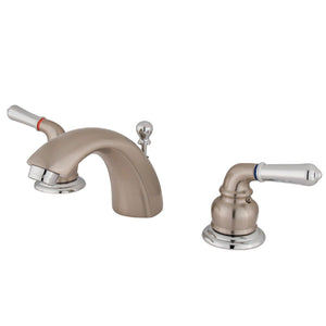 Naples Mini-Widespread Bathroom Faucet with Brass Pop-Up Drain