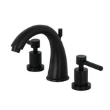 Concord Two-Handle 3-Hole Deck Mount Widespread Bathroom Faucet with Brass Pop-Up Drain