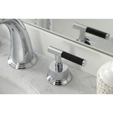 Kaiser Two-Handle 3-Hole Deck Mount Widespread Bathroom Faucet with Brass Pop-Up Drain