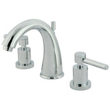 Concord Two-Handle 3-Hole Deck Mount Widespread Bathroom Faucet with Brass Pop-Up Drain