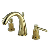 Concord Two-Handle 3-Hole Deck Mount Widespread Bathroom Faucet with Brass Pop-Up Drain