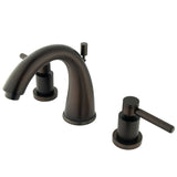 Concord Two-Handle 3-Hole Deck Mount Widespread Bathroom Faucet with Brass Pop-Up Drain