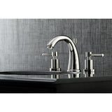 Concord Two-Handle 3-Hole Deck Mount Widespread Bathroom Faucet with Brass Pop-Up Drain