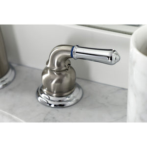 Naples Two-Handle 3-Hole Deck Mount Widespread Bathroom Faucet with Brass Pop-Up Drain