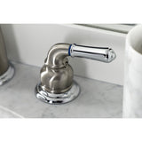 Naples Two-Handle 3-Hole Deck Mount Widespread Bathroom Faucet with Brass Pop-Up Drain