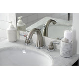 Naples Two-Handle 3-Hole Deck Mount Widespread Bathroom Faucet with Brass Pop-Up Drain