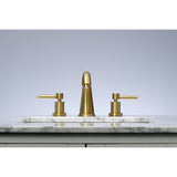 Concord Two-Handle 3-Hole Deck Mount Widespread Bathroom Faucet with Brass Pop-Up Drain