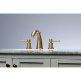 Concord Two-Handle 3-Hole Deck Mount Widespread Bathroom Faucet with Brass Pop-Up Drain