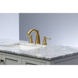 Concord Two-Handle 3-Hole Deck Mount Widespread Bathroom Faucet with Brass Pop-Up Drain