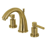 Concord Two-Handle 3-Hole Deck Mount Widespread Bathroom Faucet with Brass Pop-Up Drain