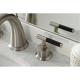 Kaiser Two-Handle 3-Hole Deck Mount Widespread Bathroom Faucet with Brass Pop-Up Drain