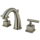 Claremont Two-Handle 3-Hole Deck Mount Widespread Bathroom Faucet with Brass Pop-Up Drain