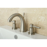 Concord Two-Handle 3-Hole Deck Mount Widespread Bathroom Faucet with Brass Pop-Up Drain