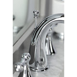 Naples Two-Handle 3-Hole Deck Mount Widespread Bathroom Faucet with Brass Pop-Up Drain