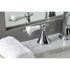 Naples Two-Handle 3-Hole Deck Mount Widespread Bathroom Faucet with Brass Pop-Up Drain