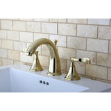 Century Two-Handle 3-Hole Deck Mount Widespread Bathroom Faucet with Brass Pop-Up Drain