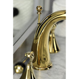 Duchess Two-Handle 3-Hole Deck Mount Widespread Bathroom Faucet with Brass Pop-Up Drain