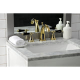 Duchess Two-Handle 3-Hole Deck Mount Widespread Bathroom Faucet with Brass Pop-Up Drain