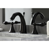 Duchess Two-Handle 3-Hole Deck Mount Widespread Bathroom Faucet with Brass Pop-Up Drain