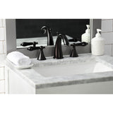 Duchess Two-Handle 3-Hole Deck Mount Widespread Bathroom Faucet with Brass Pop-Up Drain