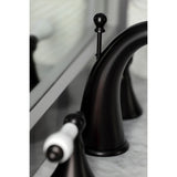 Naples Two-Handle 3-Hole Deck Mount Widespread Bathroom Faucet with Brass Pop-Up Drain