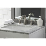 Naples Two-Handle 3-Hole Deck Mount Widespread Bathroom Faucet with Brass Pop-Up Drain