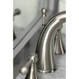 English Country Two-Handle 3-Hole Deck Mount Widespread Bathroom Faucet with Brass Pop-Up Drain