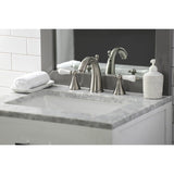 Naples Two-Handle 3-Hole Deck Mount Widespread Bathroom Faucet with Brass Pop-Up Drain