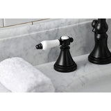 Bel-Air Two-Handle 3-Hole Deck Mount Widespread Bathroom Faucet with Brass Pop-Up Drain