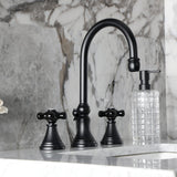 Duchess Two-Handle 3-Hole Deck Mount Widespread Bathroom Faucet with Brass Pop-Up Drain