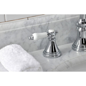 Bel-Air Two-Handle 3-Hole Deck Mount Widespread Bathroom Faucet with Brass Pop-Up Drain