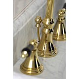 Duchess Two-Handle 3-Hole Deck Mount Widespread Bathroom Faucet with Brass Pop-Up Drain