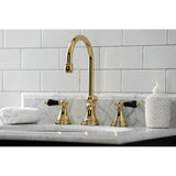 Duchess Two-Handle 3-Hole Deck Mount Widespread Bathroom Faucet with Brass Pop-Up Drain