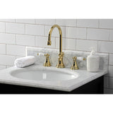 Governor Two-Handle 3-Hole Deck Mount Widespread Bathroom Faucet with Brass Pop-Up Drain