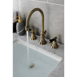 Duchess Two-Handle 3-Hole Deck Mount Widespread Bathroom Faucet with Brass Pop-Up Drain