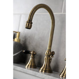 Duchess Two-Handle 3-Hole Deck Mount Widespread Bathroom Faucet with Brass Pop-Up Drain