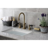 Duchess Two-Handle 3-Hole Deck Mount Widespread Bathroom Faucet with Brass Pop-Up Drain