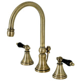 Duchess Two-Handle 3-Hole Deck Mount Widespread Bathroom Faucet with Brass Pop-Up Drain