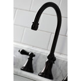 Duchess Two-Handle 3-Hole Deck Mount Widespread Bathroom Faucet with Brass Pop-Up Drain