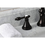 Tudor Two-Handle 3-Hole Deck Mount Widespread Bathroom Faucet with Brass Pop-Up Drain