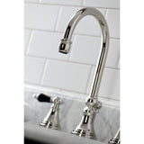 Duchess Two-Handle 3-Hole Deck Mount Widespread Bathroom Faucet with Brass Pop-Up Drain