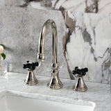 Duchess Two-Handle 3-Hole Deck Mount Widespread Bathroom Faucet with Brass Pop-Up Drain